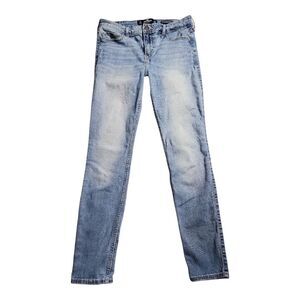 Hollister Womens Mid-Rise Super Skinny Stretch Blue Jeans Size 7S 28X28 School